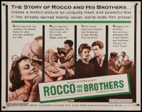 4t0635 ROCCO & HIS BROTHERS 1/2sh 1961 Luchino Visconti's Rocco e I Suoi Fratelli, Alain Delon!