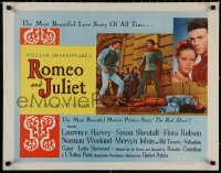4t0636 ROMEO & JULIET 1/2sh 1955 close up of Laurence Harvey romancing Susan Shentall, Shakespeare!