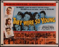 4t0652 THEY WERE SO YOUNG photo style 1/2sh 1955 Brady, Raymond Burr, bad teenagers far too willing!