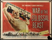 4t0666 WAR OF THE COLOSSAL BEAST 1/2sh 1958 Albert Kallis art of the towering terror from Hell!