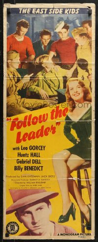 4t0454 FOLLOW THE LEADER insert 1943 Leo Gorcey, Huntz Hall, Gabriel Dell, East Side Kids!