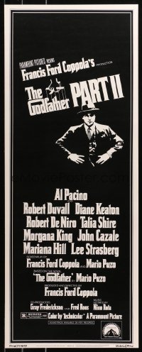 4t0457 GODFATHER PART II insert 1974 Al Pacino in Francis Ford Coppola classic sequel!