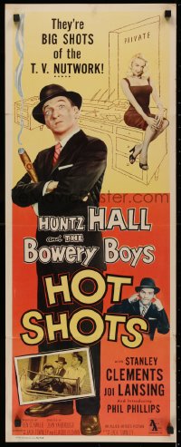 4t0466 HOT SHOTS insert 1956 Huntz Hall & The Bowery Boys are the big shots of the TV nutwork!