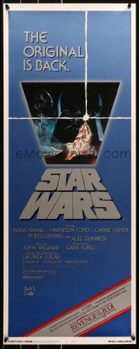 4t0522 STAR WARS insert R1982 George Lucas, art by Tom Jung, advertising Revenge of the Jedi!