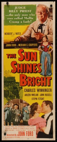 4t0524 SUN SHINES BRIGHT insert 1953 Charles Winninger, Irvin Cobb stories adapted by John Ford!