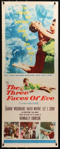 4t0527 THREE FACES OF EVE insert 1957 David Wayne, Joanne Woodward has multiple personalities!