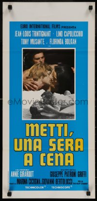 4t0359 LOVE CIRCLE Italian locandina 1969 Patroni's Metti una sera a cena, Jean-Louis Trintignant