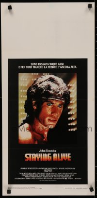 4t0335 STAYING ALIVE Italian locandina 1983 Stallone, John Travolta in Saturday Night Fever sequel!