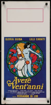 4t0402 TO BE TWENTY Italian locandina 1978 different art of Guida & Lilli Carati by Tino Avelli!