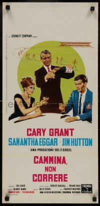 4t0406 WALK DON'T RUN Italian locandina 1966 Cary Grant, Samantha Eggar, Hutton, Olympics, Olivetti