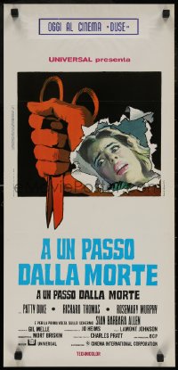 4t0407 YOU'LL LIKE MY MOTHER Italian locandina 1973 Patty Duke, wild different art with scissors!