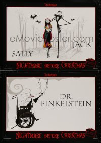 4t0002 NIGHTMARE BEFORE CHRISTMAS group of 6 German 17x24 1993 Tim Burton, Hagen, Halloween horror!