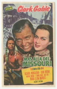 4t0872 ACROSS THE WIDE MISSOURI Spanish herald 1952 Clark Gable, Native American Maria Elena Marques