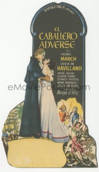 4t0880 ANTHONY ADVERSE die-cut Spanish herald 1947 art of Fredric March & Olivia de Havilland!