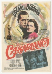 4t0908 CASABLANCA Spanish herald R1965 Mac art of Humphrey Bogart & Ingrid Bergman, Michael Curtiz