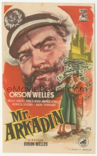 4t0917 CONFIDENTIAL REPORT Spanish herald 1955 different Jano art of Orson Welles as Mr. Arkadin!