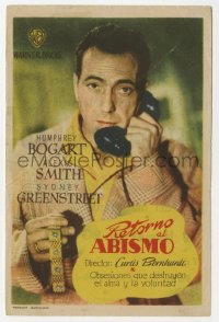 4t0918 CONFLICT Spanish herald 1947 different image of Humphrey Bogart on phone with bracelet!