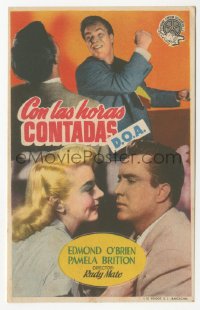 4t0921 D.O.A. Spanish herald 1952 Edmond O'Brien, Pamela Britton, classic film noir, different!
