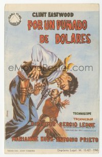 4t0952 FISTFUL OF DOLLARS Spanish herald 1965 Sergio Leone, Clint Eastwood, different Gunnard art!