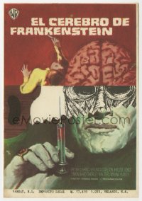 4t0957 FRANKENSTEIN MUST BE DESTROYED Spanish herald 1970 cool different monster art by MCP!