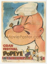 4t0973 GRAN FESTIVAL POPEYE Spanish herald 1961 great art of the cartoon sailor + Olive Oyl & Bluto!