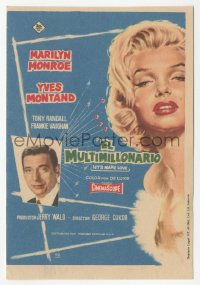 4t1016 LET'S MAKE LOVE Spanish herald 1961 different art of sexy Marilyn Monroe & Yves Montand!