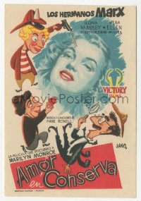 4t1022 LOVE HAPPY Spanish herald 1953 different art of the Marx Brothers & Marilyn Monroe by Jano!