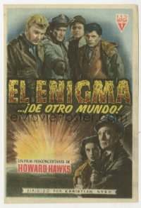 4t1107 THING Spanish herald 1952 Howard Hawks classic horror, cool different image of top cast!