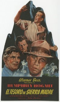 4t1117 TREASURE OF THE SIERRA MADRE die-cut Spanish herald 1948 Humphrey Bogart, different image!