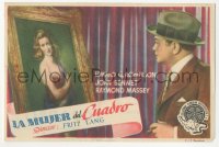 4t1144 WOMAN IN THE WINDOW Spanish herald 1948 Fritz Lang, Edward G. Robinson & art of Joan Bennett!