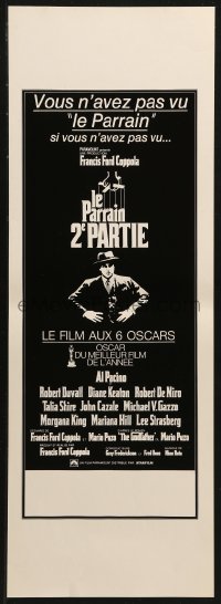 4t0016 GODFATHER PART II Swiss 1975 Francis Ford Coppola classic crime sequel, French language!
