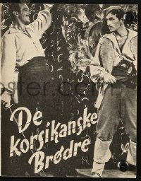 4t0703 CORSICAN BROTHERS Danish program 1949 Douglas Fairbanks Jr., Ruth Warrick, different!