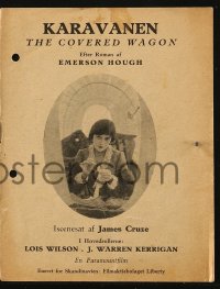 4t0704 COVERED WAGON Danish program 1924 pioneer Lois Wilson in James Cruze's classic western, rare!