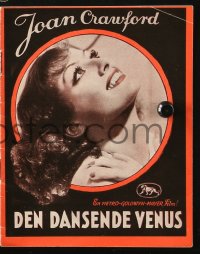 4t0707 DANCING LADY Danish program 1934 Joan Crawford & Clark Gable, Fred Astaire shown, rare!