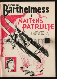4t0711 DAWN PATROL Danish program 1930 Richard Barthelmess, Douglas Fairbanks Jr., Howard Hawks!