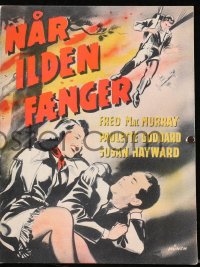 4t0736 FOREST RANGERS Danish program 1952 Fred MacMurray, Paulette Goddard & Susan Hayward, rare!