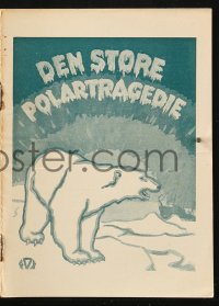 4t0751 GREAT WHITE NORTH Danish program 1928 great images of explorers + polar bear cover art, rare!