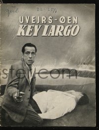 4t0772 KEY LARGO Danish program 1950 Humphrey Bogart, Lauren Bacall, John Huston noir, different!