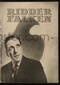 4t0792 MALTESE FALCON Danish program 1946 Humphrey Bogart, Peter Lorre, John Huston, different!