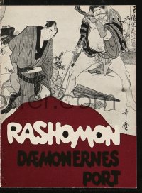 4t0819 RASHOMON Danish program 1953 Akira Kurosawa Japanese classic, Toshiro Mifune, different!
