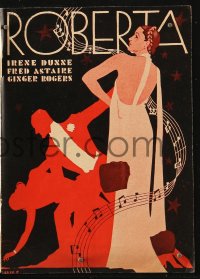 4t0822 ROBERTA Danish program 1935 Erik Frederiksen art of Irene Dunne + Astaire & Rogers, rare!