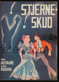 4t0841 STORY OF VERNON & IRENE CASTLE Danish program 1939 cool art of Fred Astaire & Ginger Rogers!