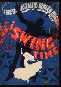 4t0844 SWING TIME Danish program 1937 best Erik Frederiksen art of Fred Astaire & Ginger Rogers!