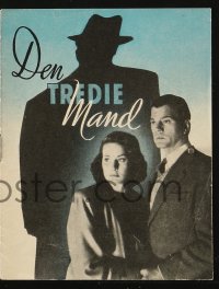 4t0847 THIRD MAN Danish program 1949 Orson Welles, Joseph Cotten, Alida Valli, different images!