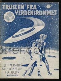 4t0848 THIS ISLAND EARTH Danish program 1958 sci-fi classic, cool different alien artwork!