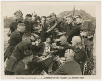 4w0956 ALL QUIET ON THE WESTERN FRONT candid 8x10 still 1930 Ayres, Milestone & cast w/Hershey bars!
