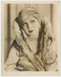 4w1008 BILLIE DOVE 8x10.25 still 1928 glamorous portrait in fur when she was making Adoration!