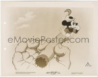 4w1042 BRAVE LITTLE TAILOR 8x10.25 still 1938 Mickey Mouse in giant's cigarette, Disney cartoon!