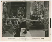 4w1044 BREAKFAST AT TIFFANY'S 8x10 still 1961 great close up of Audrey Hepburn wearing shades!
