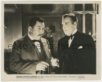 4w1077 CHARLIE CHAN IN LONDON 8.25x10 still 1934 Asian detective Warner Oland with Alan Mowbray!
